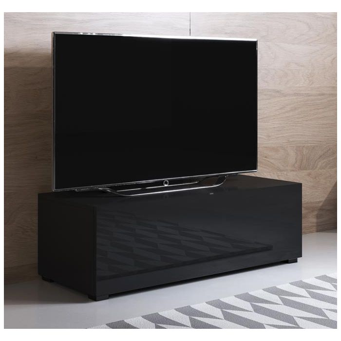 Mueble TV modelo Luke H1 (100x32cm) color negro con patas estándar