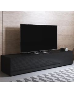 Mueble TV modelo Luke H2 (160x32cm) color negro con patas estándar
