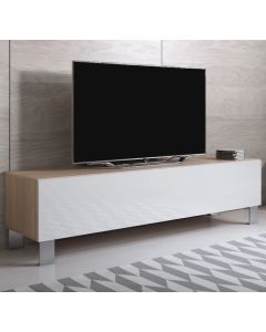 mueble-tv-luke-h2-160x30-pies-aluminio-sonoma-blanco