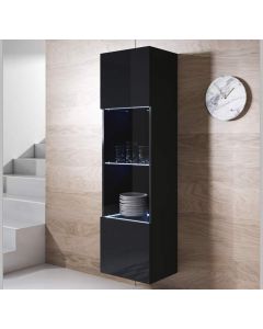 Vitrina colgante modelo Luke V6 (40x165cm) color negro