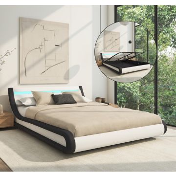 cama-de-casal-com-estrado-elevatorio-parisina-cor-branca-e-preta