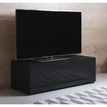Mueble TV modelo Luke H1 (100x32cm) color negro con patas estándar