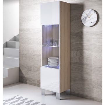 vitrina-luke-v6-patas_aluminio-sonoma-blanco